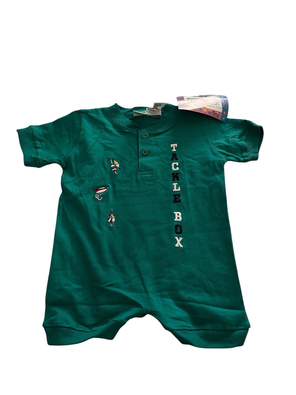 6-9m Vintage McBaby Tackle Box Baby Romper